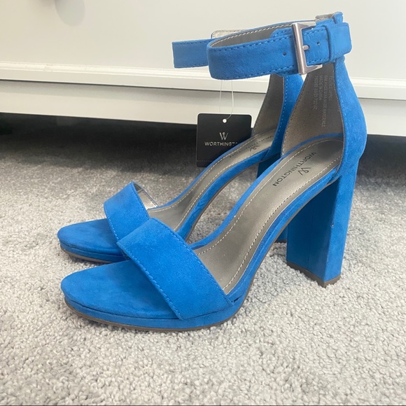 Worthington Shoes - NWT Worthington blue suede platform heels